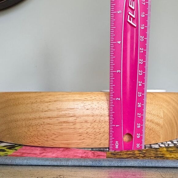 Crate&Barrel Natural Wood Serving Tray with White Bowl - Picture 6 of 6